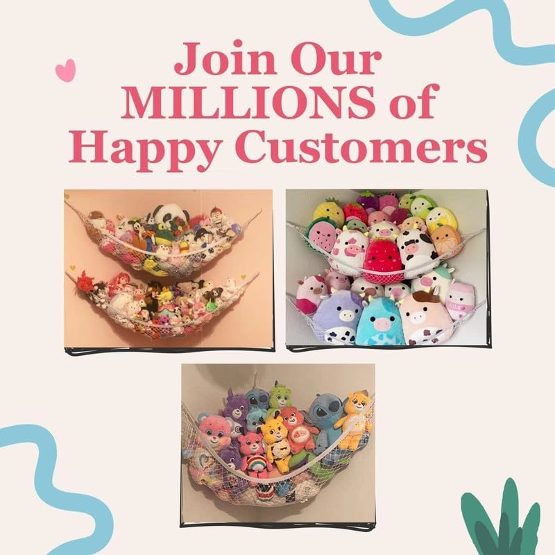 Stuffed Animal Hammock - 67"x47"x47" White