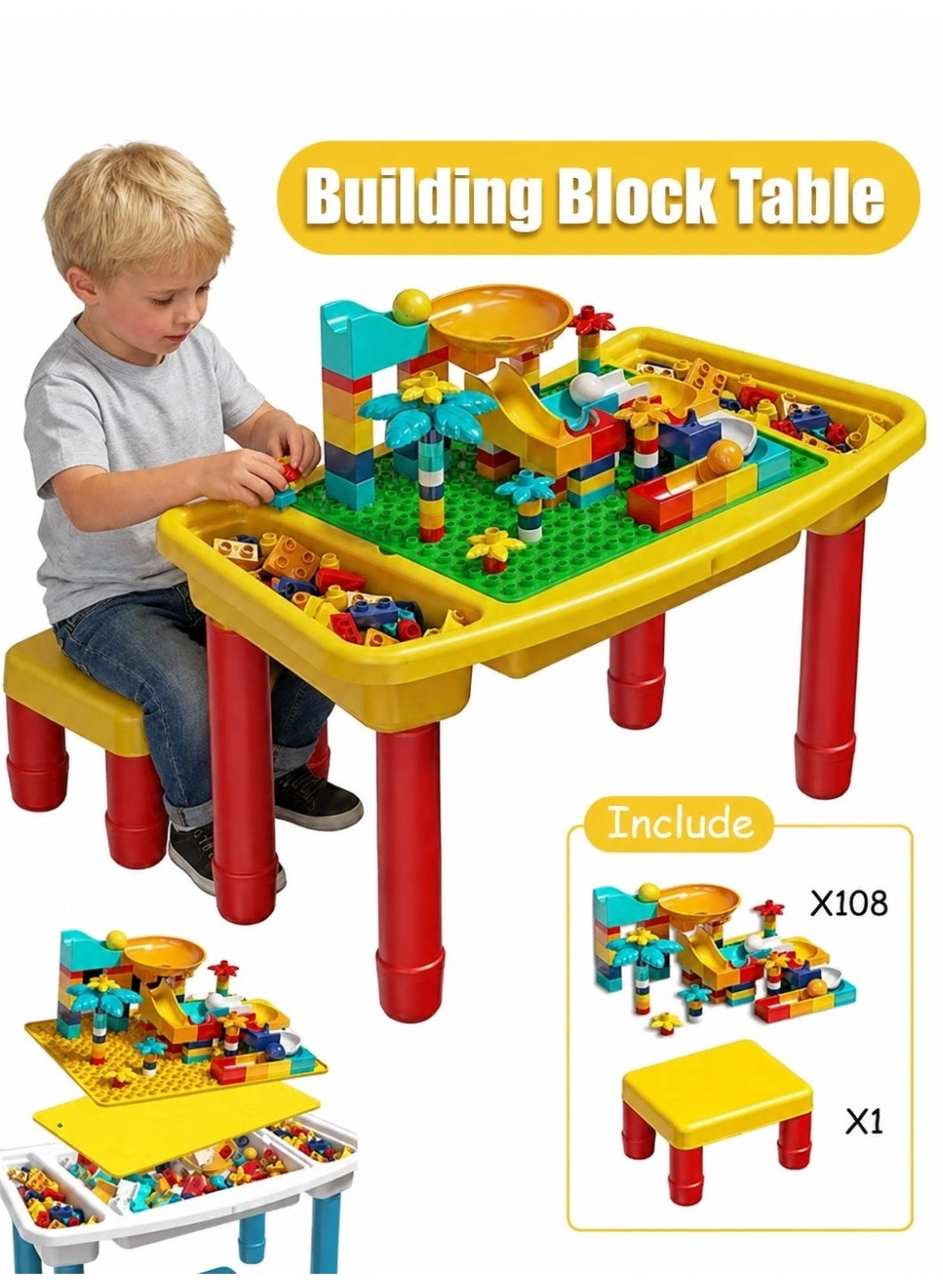 AOLS Kids Activity Table - 3+ Years 108 pieces