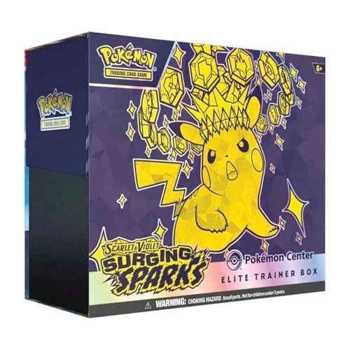 Surging Sparks Elite Trainer Box - Sealed Booster Packs Card Sleeves
