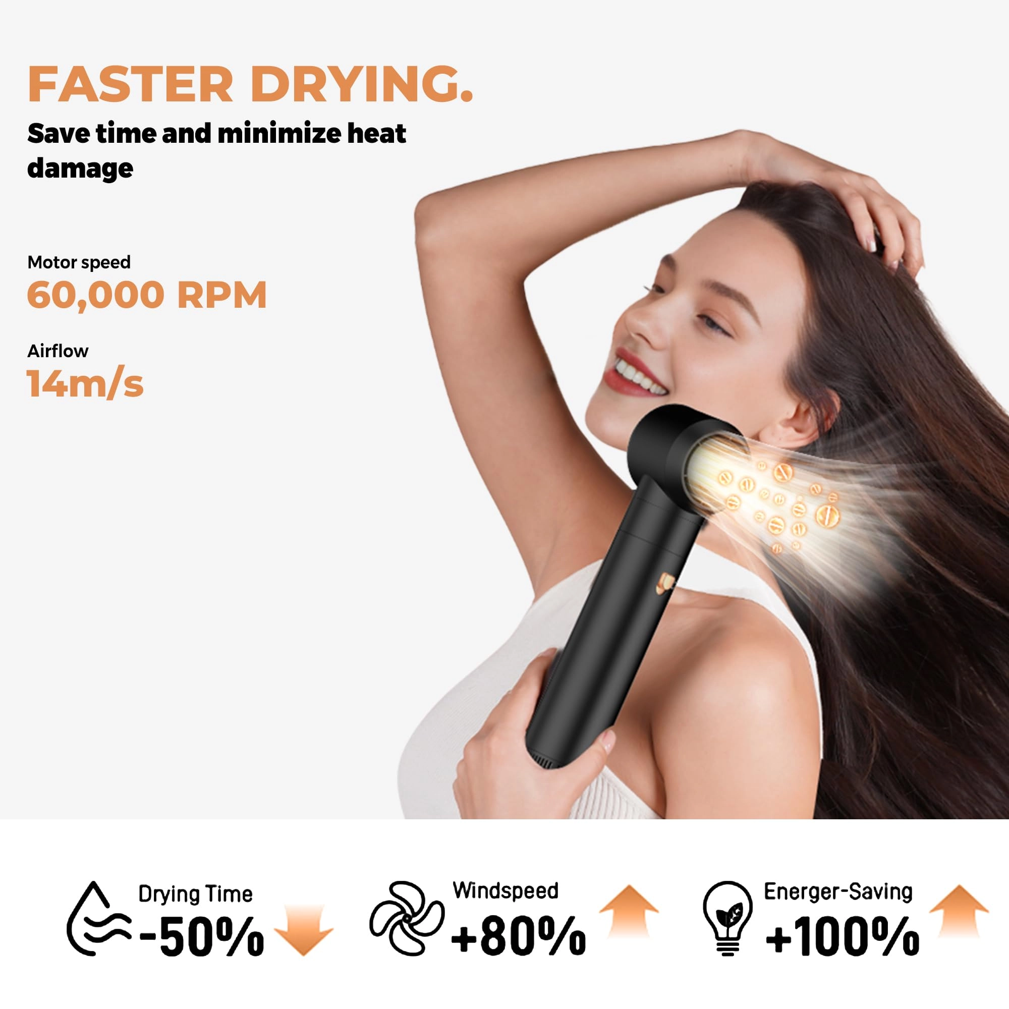 5 in 1 Hair Dryer Brush Set - Gold 700 watts