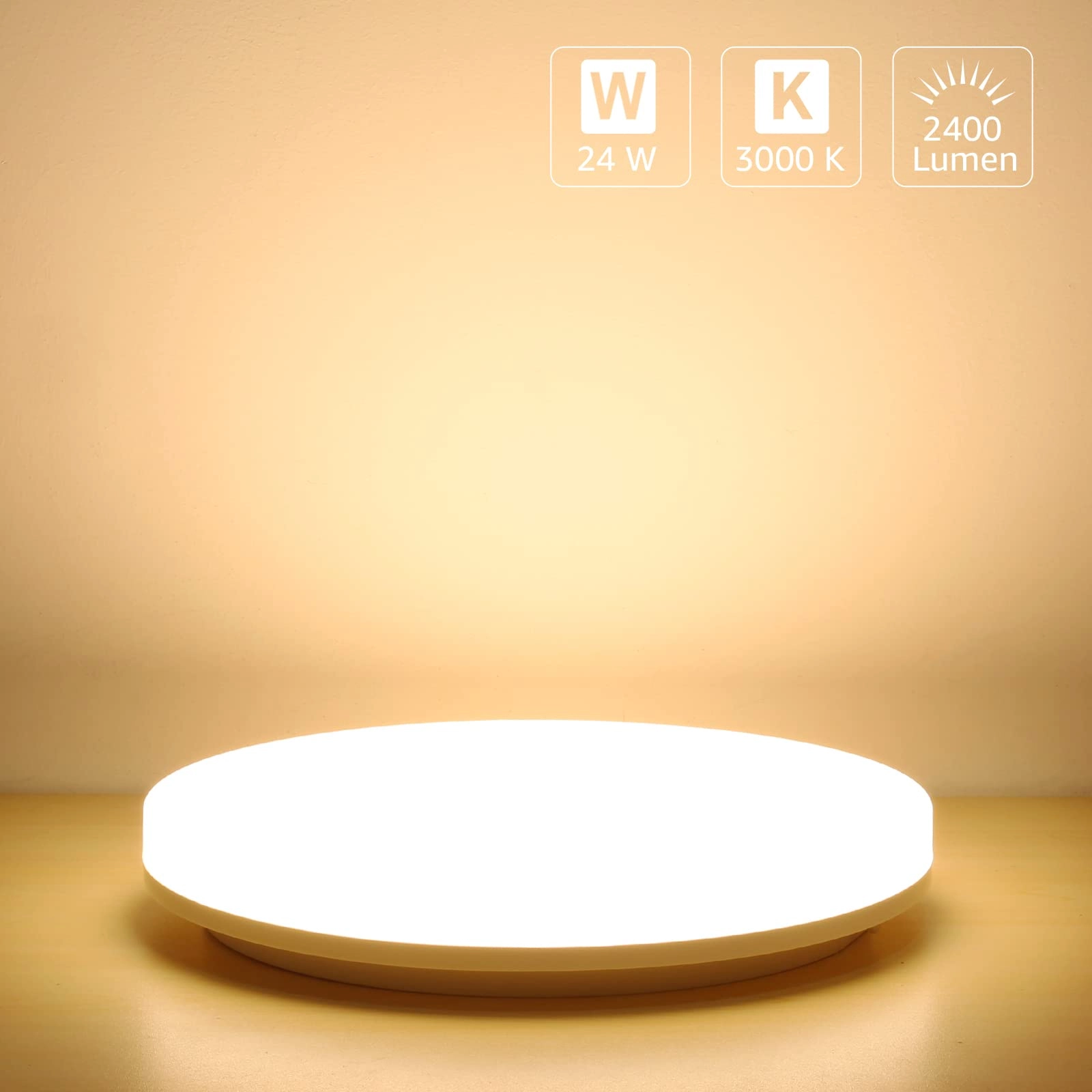 24W LED Ceiling Light - 3000K