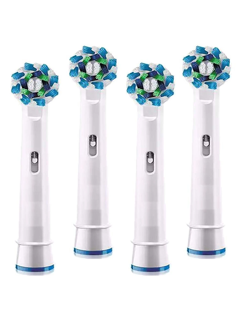 VIUAUAX Cross Action Toothbrush Head - Soft Bristles 4pcs