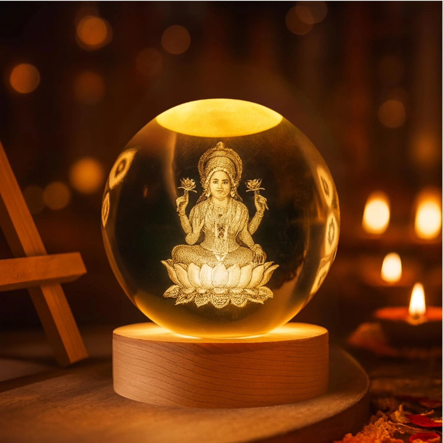 X4cart, Indore, X4cart, Indore Laxmi Crystal Ball - USB-Powered Warm White LED