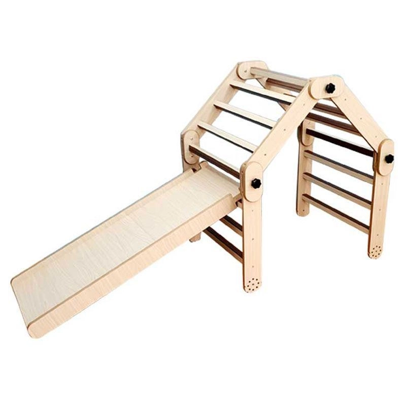 M&K Adjustable Pikler Triangle - Ramp and Slide