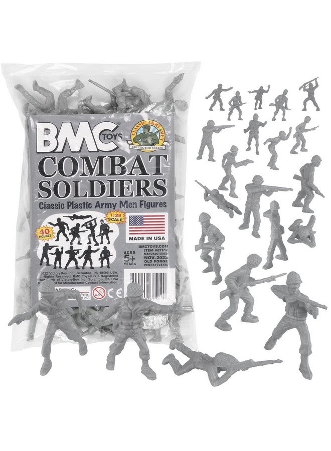 BMC Toys Plastic Army Men - WW2 Soldier Figures 40 pcs