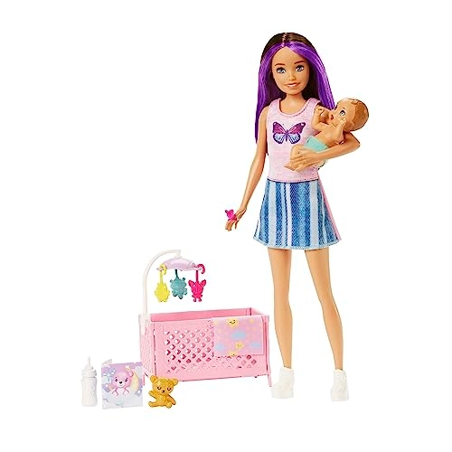 Skipper Babysitters Inc. Playset - Crib with mobile Baby doll with sleepy eyes
