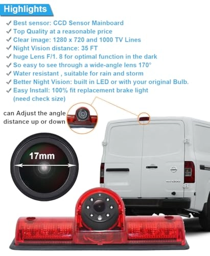 Backup Camera - universal RCA connector 1280*720 pixels