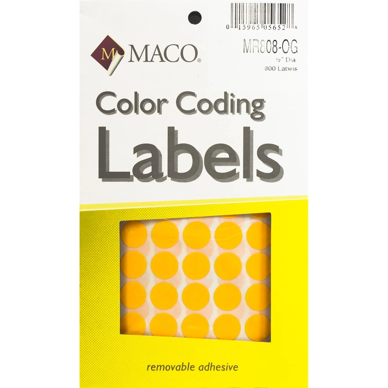 Color Coding Labels - 768 Labels .25 in ( 6.35 mm )