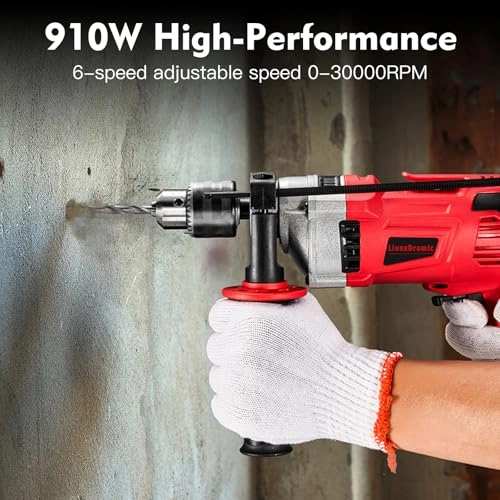 Hammer Drill - 910W 0-3000RPM 38 Accessories