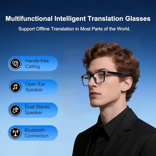 AI Bluetooth Translation Smart Glasses - 138+ Languages Polarized UV Protection