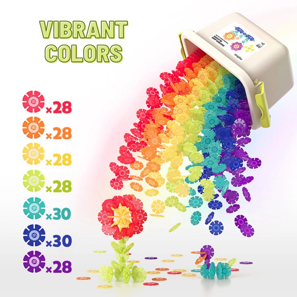 Colorful Snowflake Blocks - 200 pcs