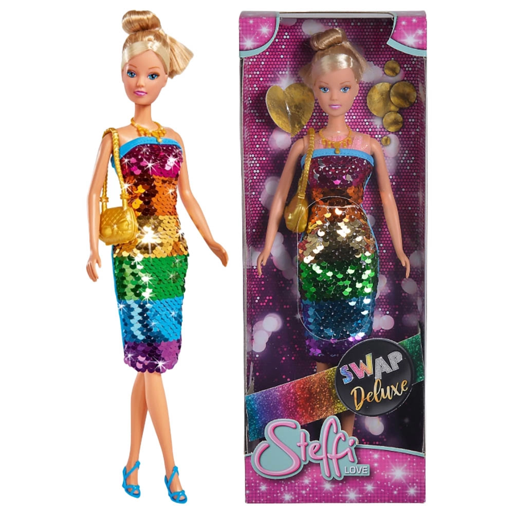 Steffi Love Fashion Doll - 29 cm Rainbow Sequin Dress Ages 3+