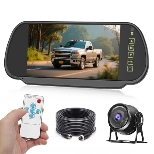 Rear View Mirror Reversing Camera - Night Vision Wired 1080P