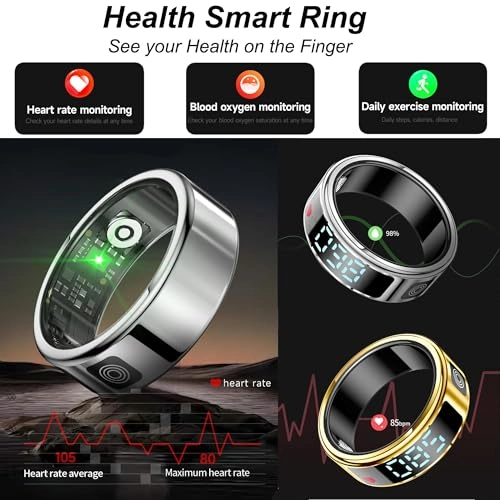 Smart Ring - LED Screen Heart Rate Monitor