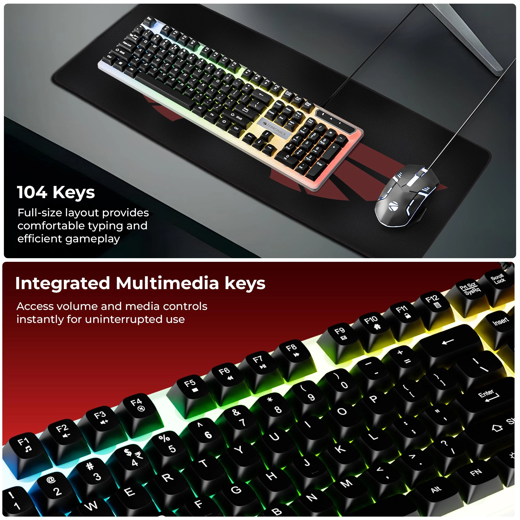 Wired Keyboard & Mouse Combo - QWERTY Wired