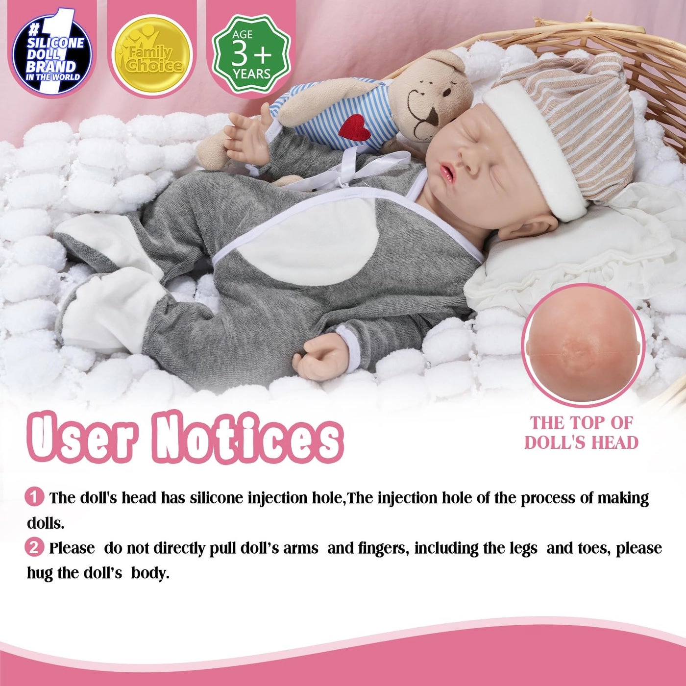 Reborn Baby Doll - 12 inch Silicone