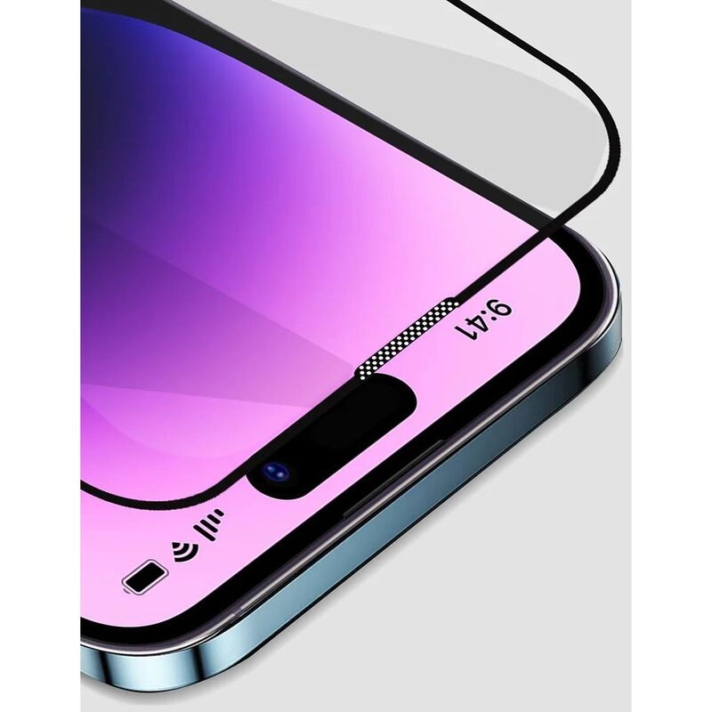 Clear Anti-Fingerprint Tempered Glass Screen Protector for iPhone 15 Pro