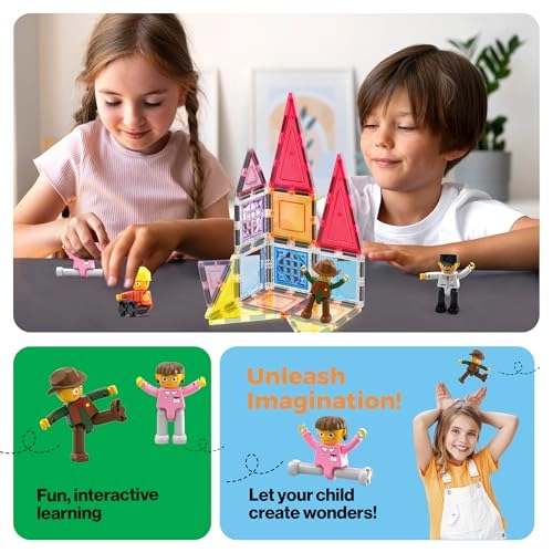 Magnetic Profession Character Action Figures Creative Thinking Hand-Eye Coordination - 3 years+ 4 pieces
