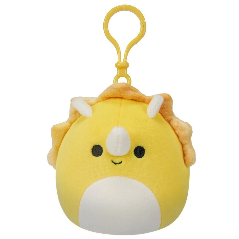 Kellytoy Lancaster Triceratops - 3.5" Clip-On Yellow