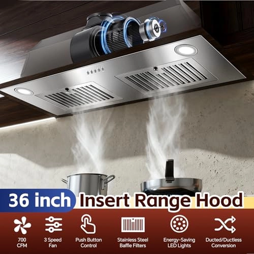 Range Hood Insert - 700CFM 36 inch