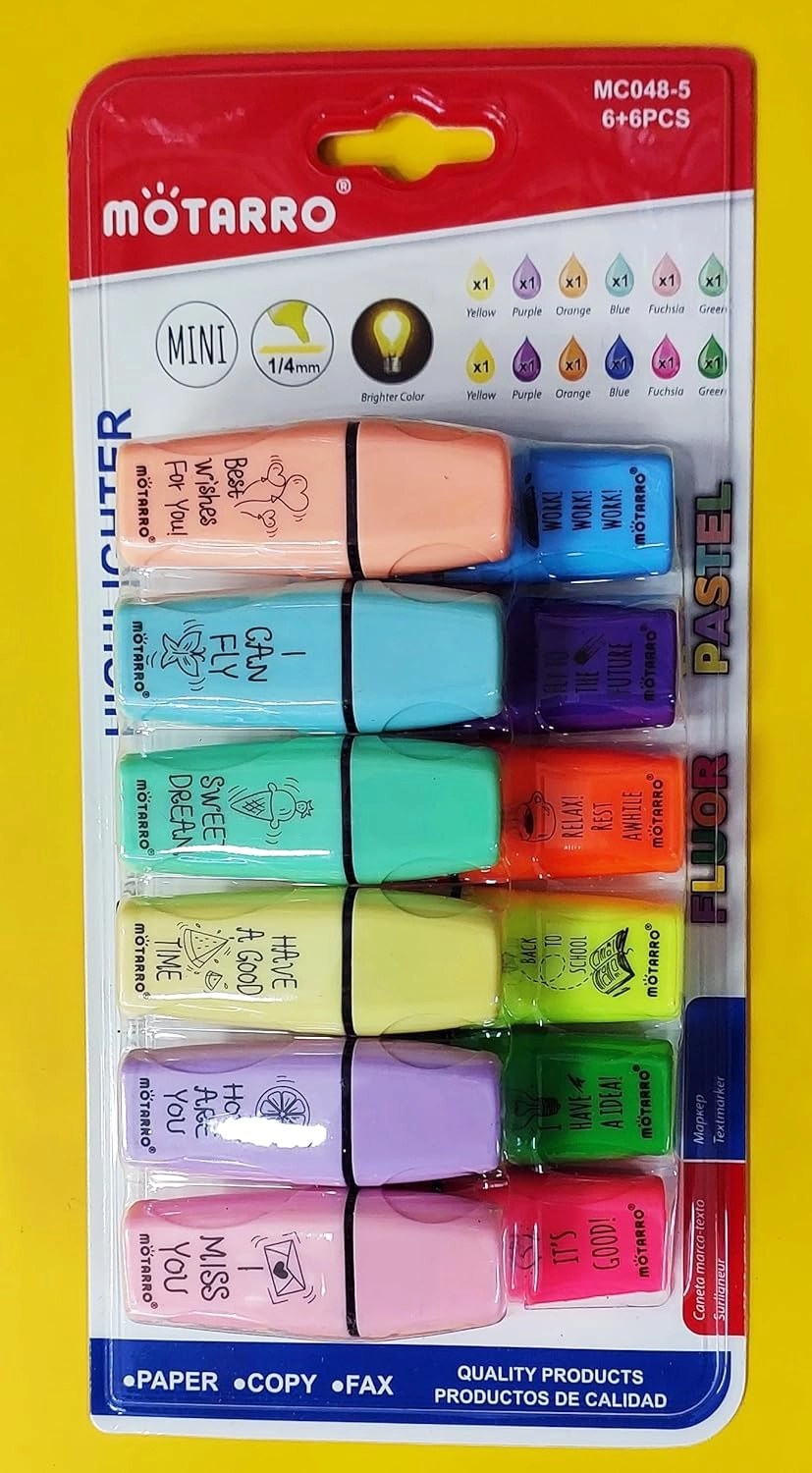 Highlighters - Mini & Big TextMarkers Pastel and Fluorescent Colours