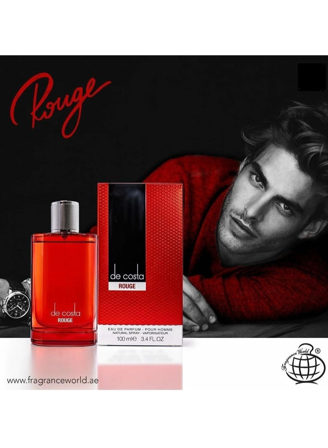 Fragrance World De Costa Rouge Eau de Parfum 100ml