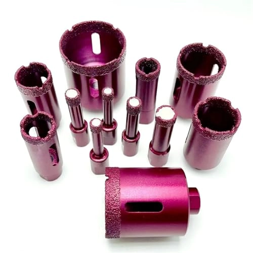 M10 Thread Vacuum Brazed Dry Diamond Drilling Core Bits - 1Pcs 60mm