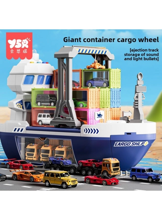 Children's Giant Cargo Wheel Toy Container + Alloy Cars + Pull-back Cars + Containers - 4+ Years 24 pieces