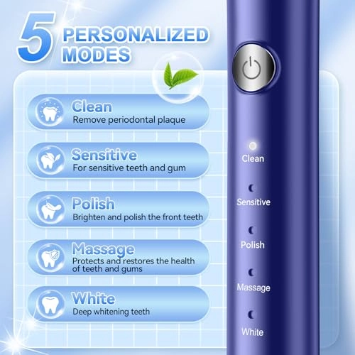 J40 - Sonic 5 Modes 6 Brush Heads