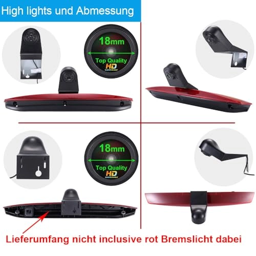 Reversing Camera + LCD Colour Display Monitor - Night vision AHD video signal or CVBS signal 1280 x 720 pixels
