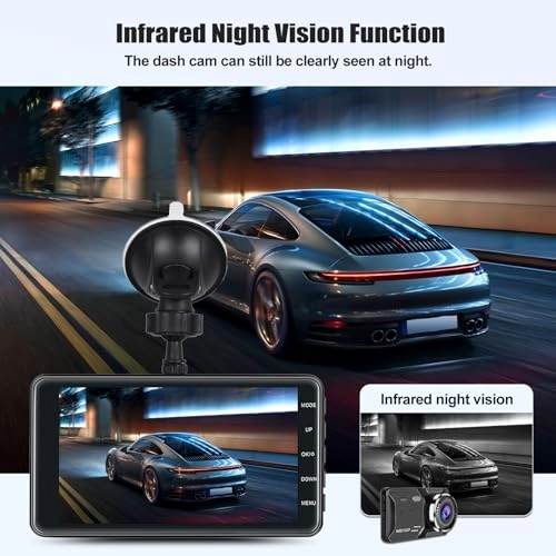 Dash Cam Front and Rear - 1080P 30FPS