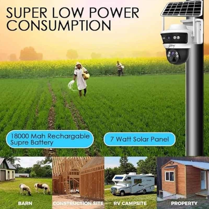 Mini PT Solar Linkage Security Camera 1296p