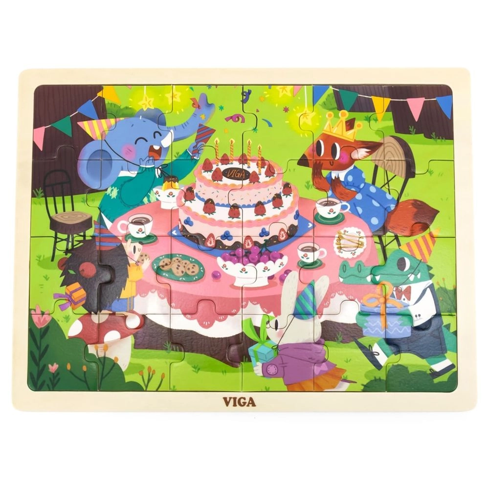 Birthday Party Wooden Puzzle (SW-44644) - 24 pcs