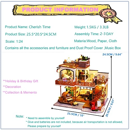 DIY Miniature Dollhouse Kit - Mini 3D Wooden Music Movement