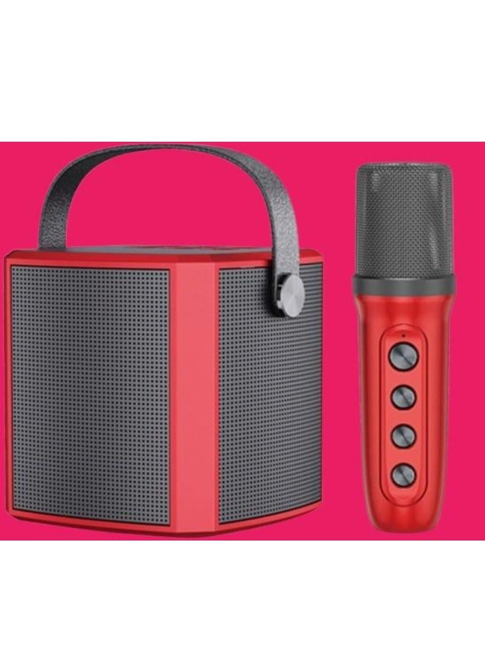 Portable Bluetooth Karaoke Speaker - Rechargeable wireless microphone Type-C charging TF Card support
