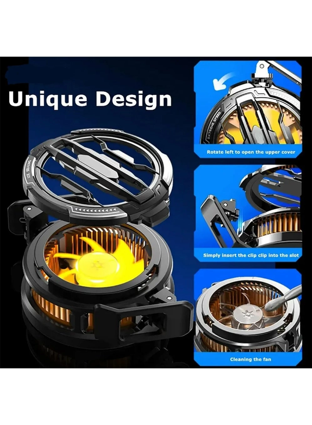 Magnetic Phone Cooler - LX0315 Black+RGB