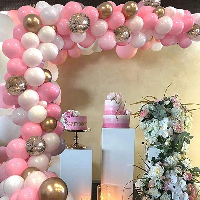 Pink Balloon Arch Garland Kit - 124 Pieces