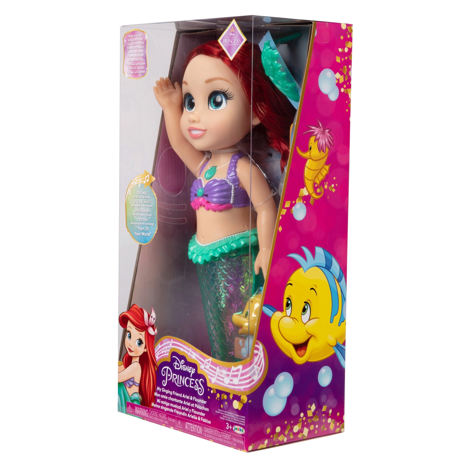 Ariel & Flounder Doll - 14 inches Accessories Ages 3+