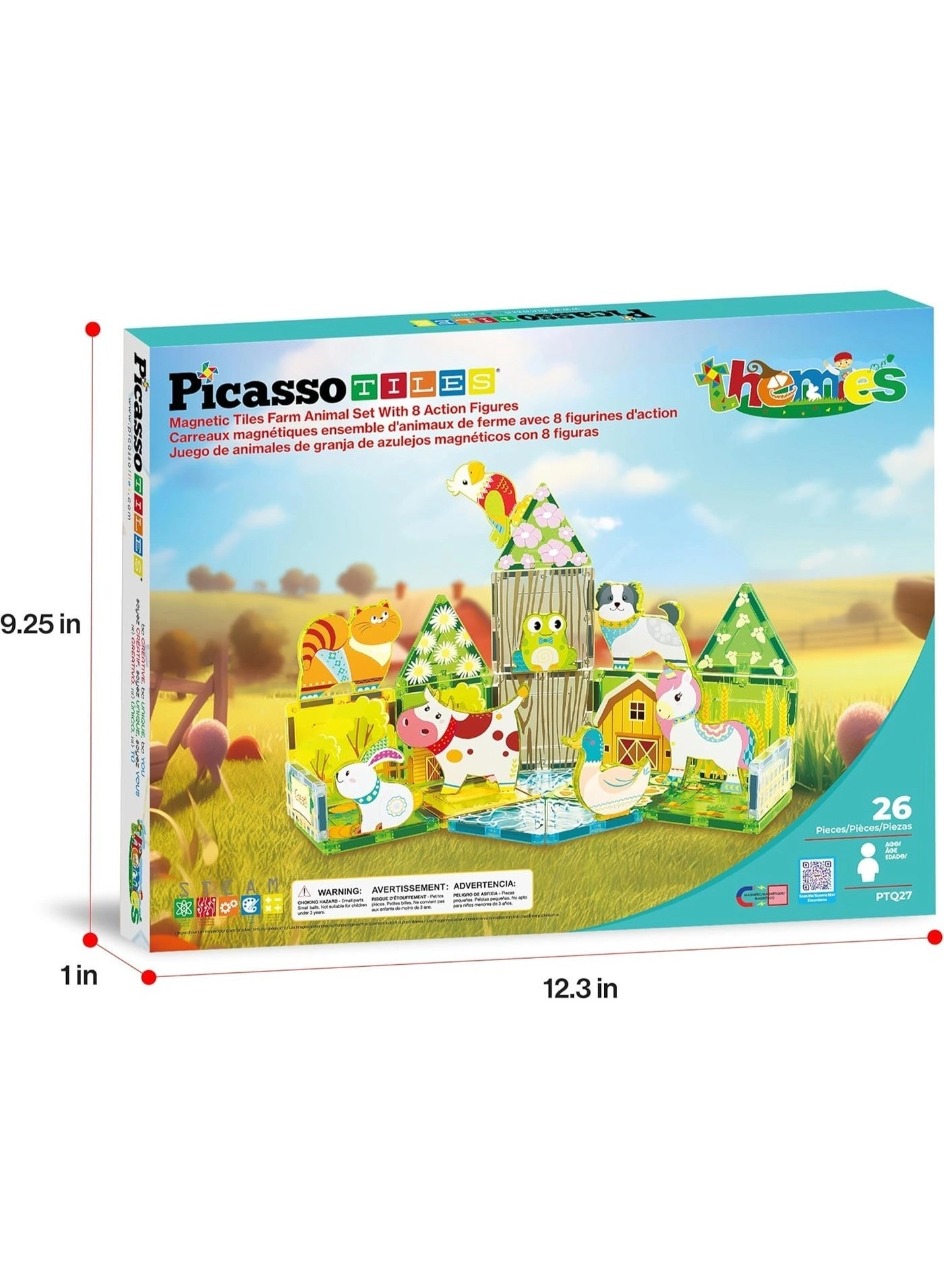 Magnetic Tiles Building Toy Set - Farm Animal 26 pcs