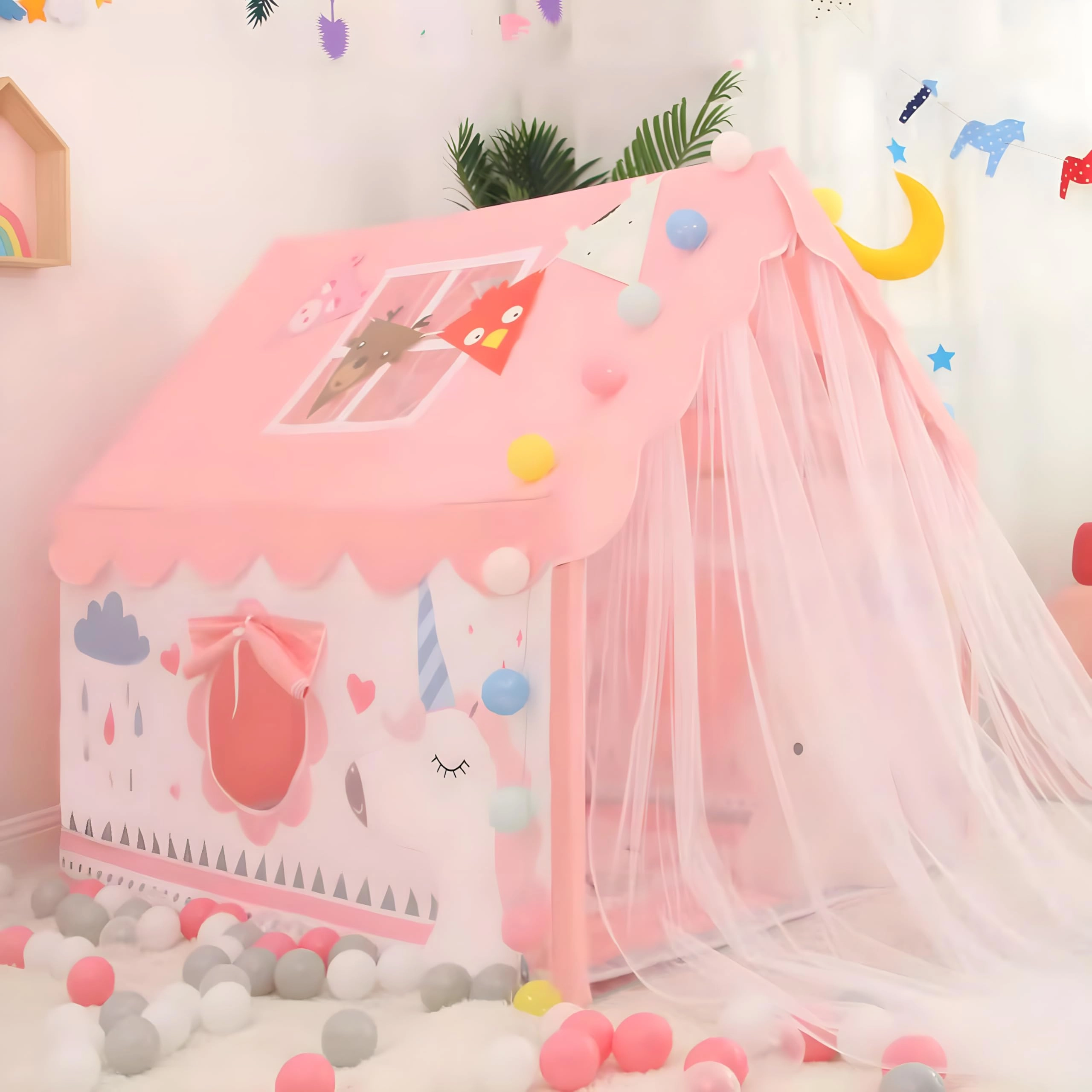 Play Tent House - Medium 95 x 74 x 105 Centimeters