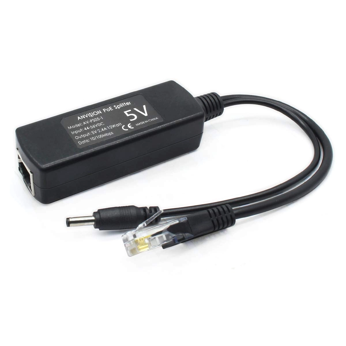 PoE Splitter - DC44-56V 12watts IEEE 802.3af 10/100Mbps