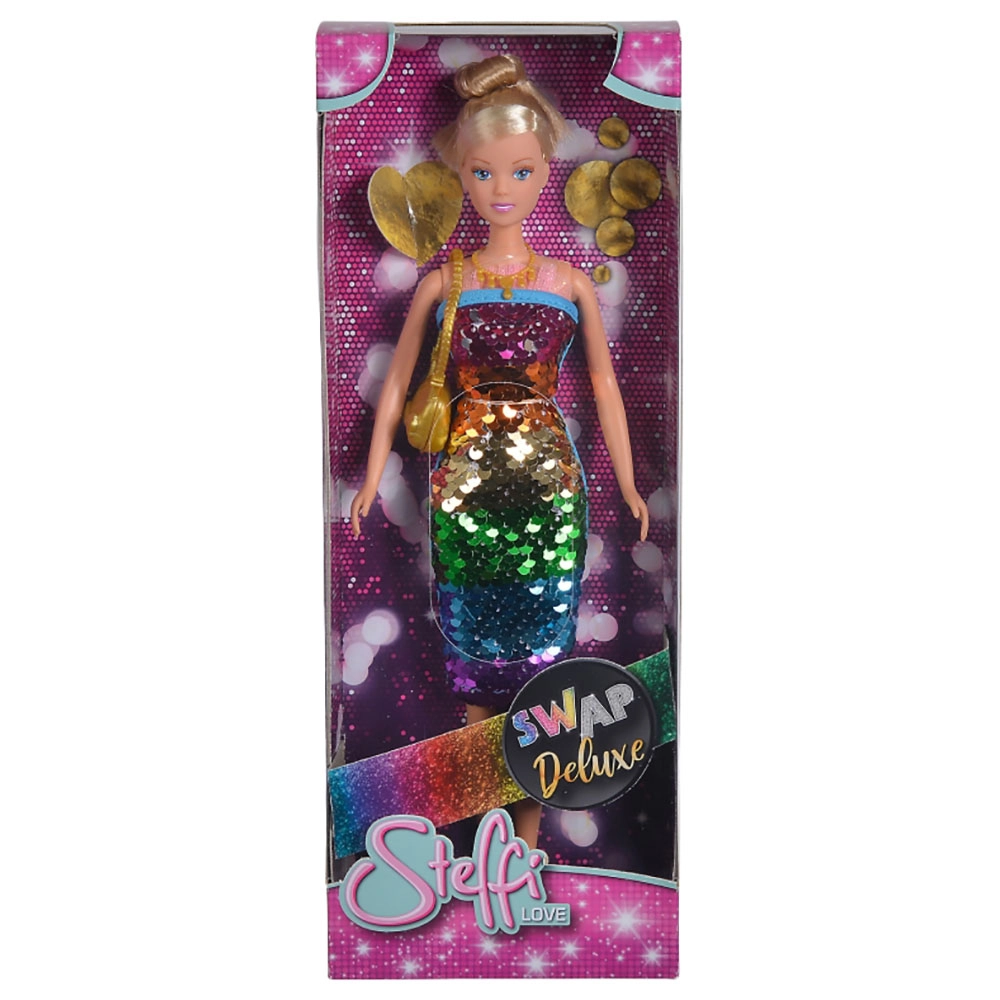 Steffi Love Fashion Doll - 29 cm Rainbow Sequin Dress Ages 3+