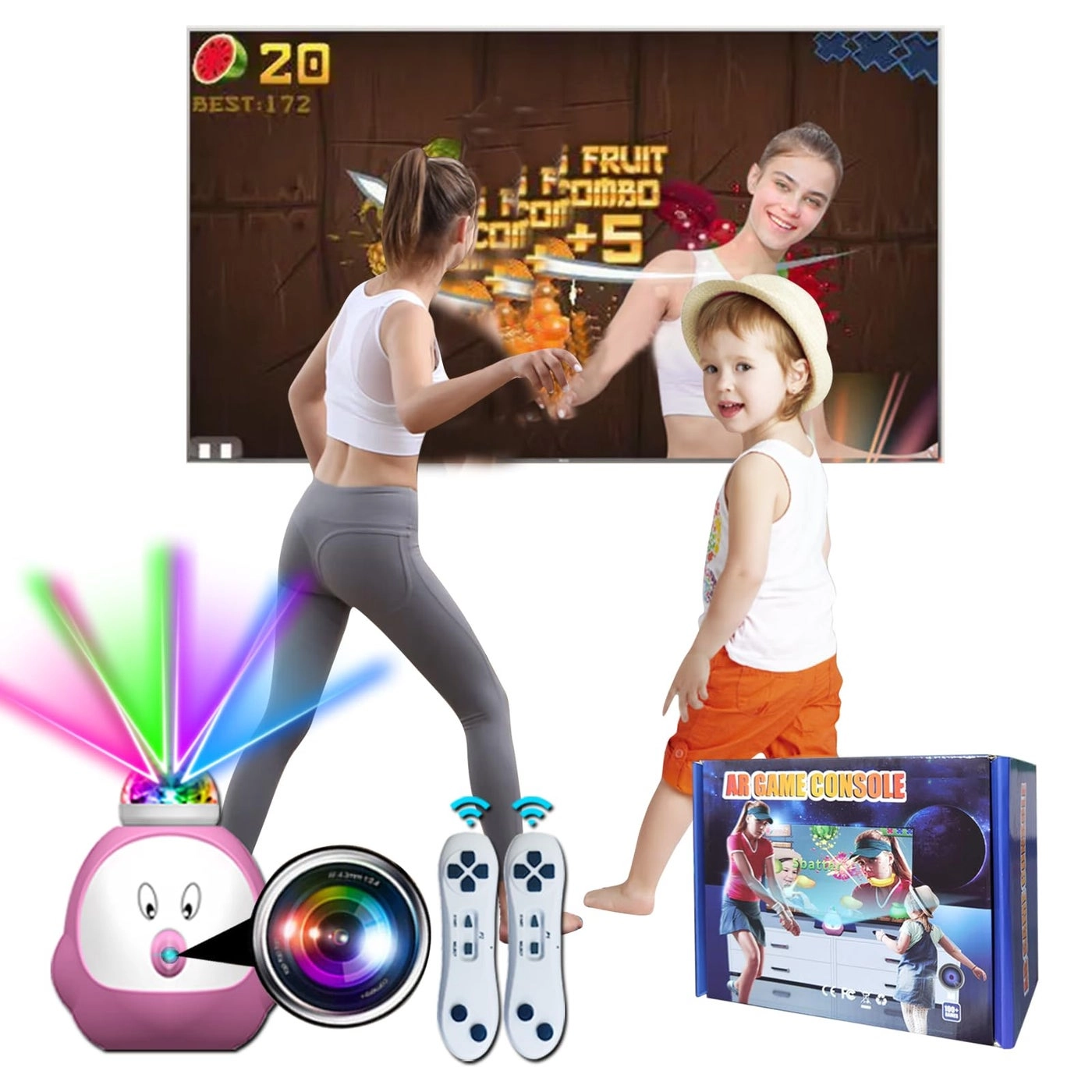 TV Game Console - 100 Games 2 Wireless Controllers HDMI Plug Play