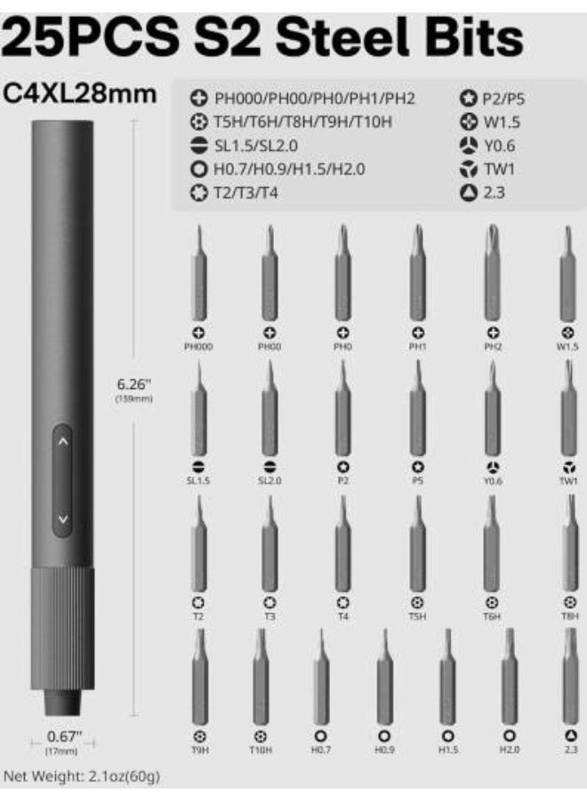 Mini Precision Multi-Bit Screwdriver Set (25 Pcs)