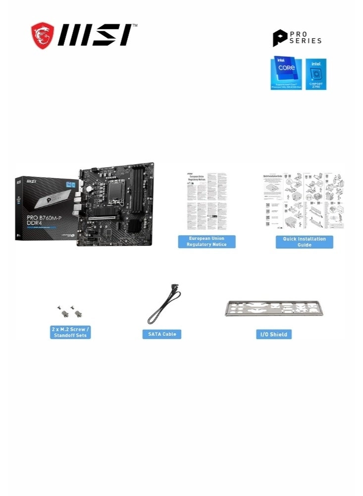PRO B760M-P - DDR4 LGA 1700 PCIe 4.0