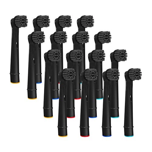 Toothbrush Head - 16PCS Black Compatible for Oral B