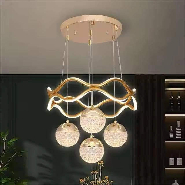 NIMAI INNOVATIVES A1059/4+1_M - 4 Hanging Orb 1500 Lumen Warm white
