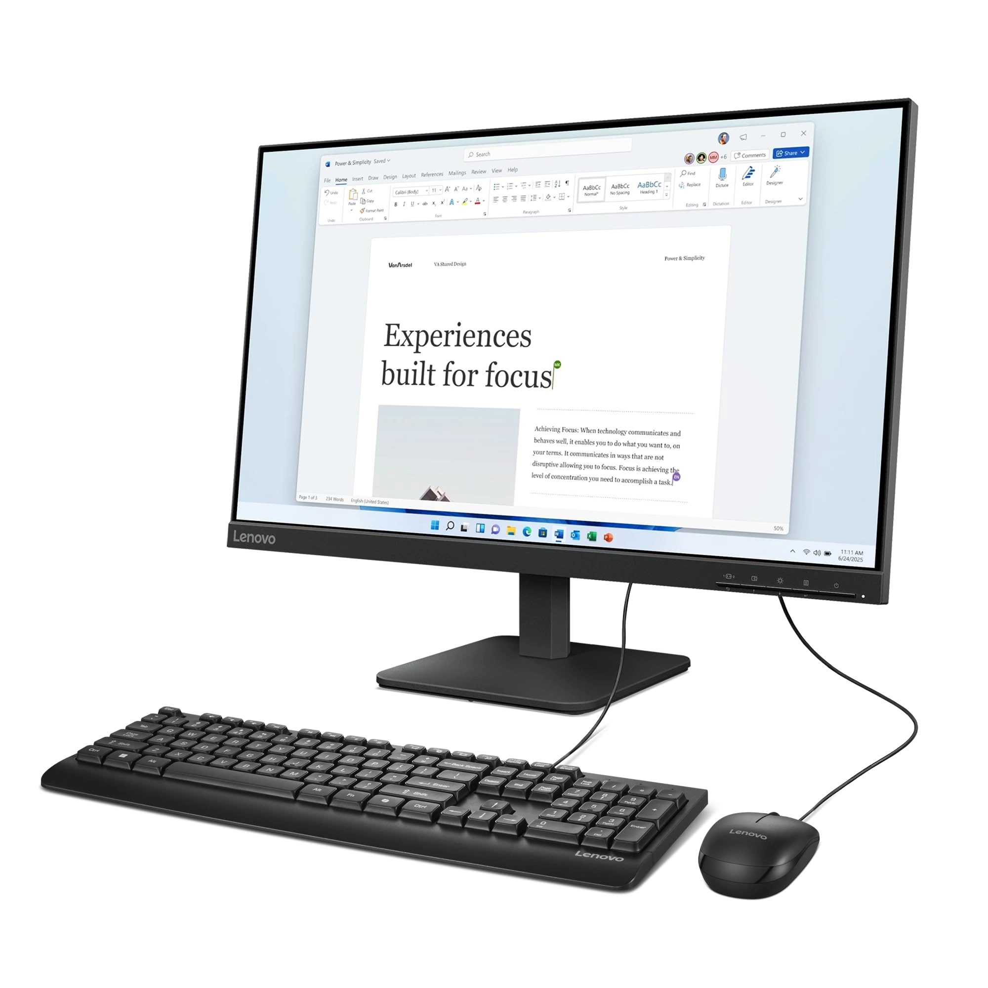 110 Keyboard & Mouse Combo - QWERTY Wired