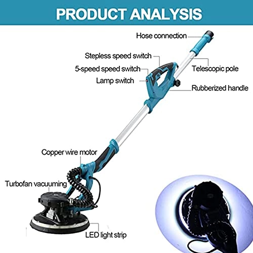 Drywall Sander - Ceiling Electric LED Light