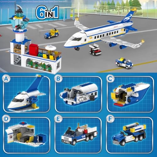 City Airport Passenger Terminal Building Set - 886 pcs